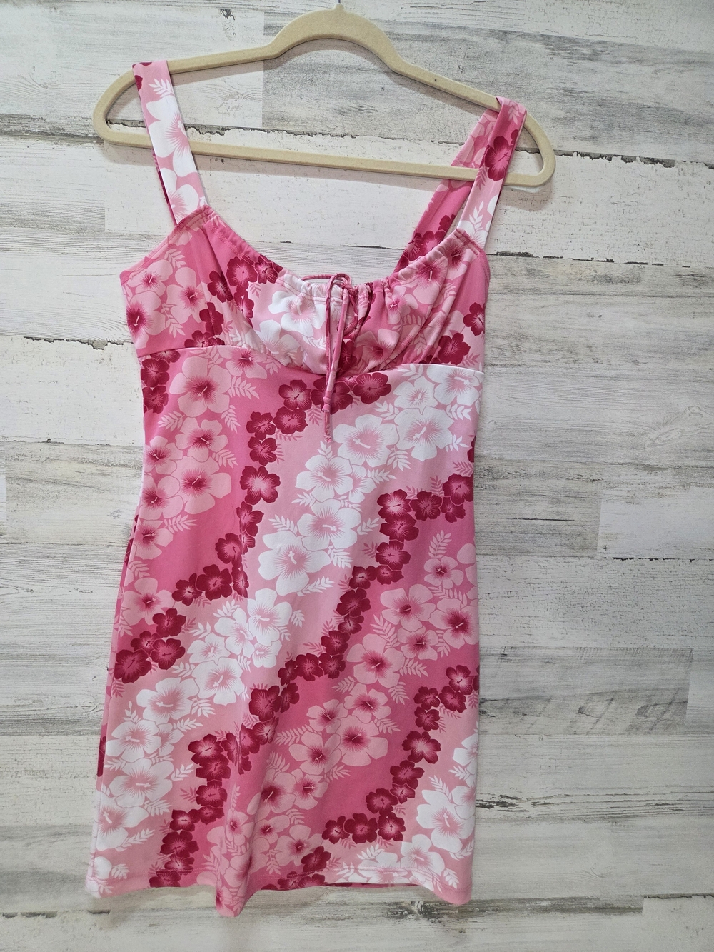 Y2k Mariposa Pink Floral Mini Dress Size Med